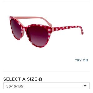 Draper James DJ7108 Berry Gingham Sunglassess Cat eye